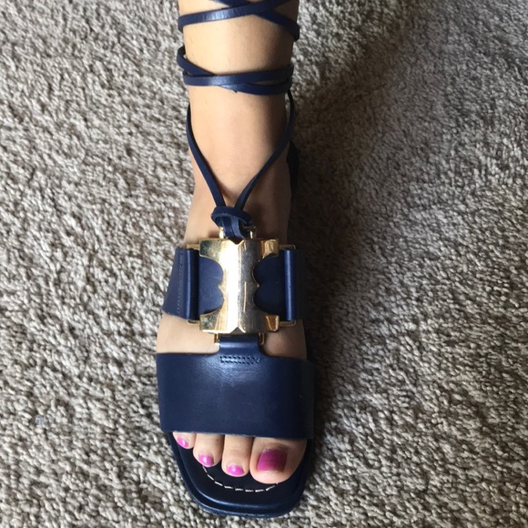 Tory Burch blue leather sandals - Picture 2 of 5